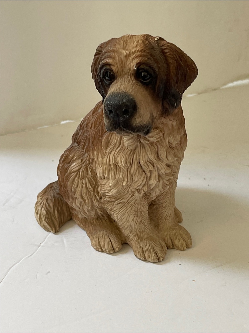 Vintage 80’s St. Bernard Dog Figurine Puppy Statue Collectible Giftcraft Korea